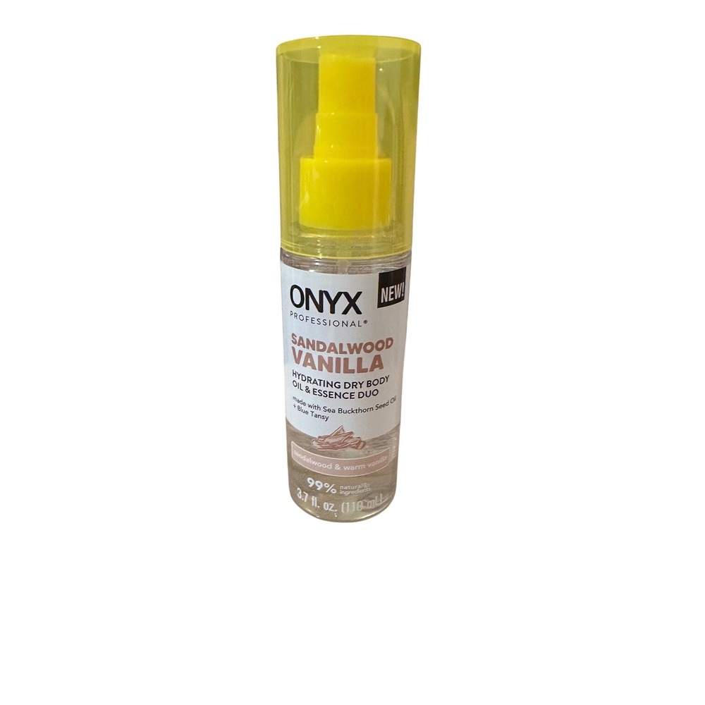 ONYX PROFESSIONAL Sandalwood Vanilla Hydrating Dry Body Oil Essence Duo 3.7 oz